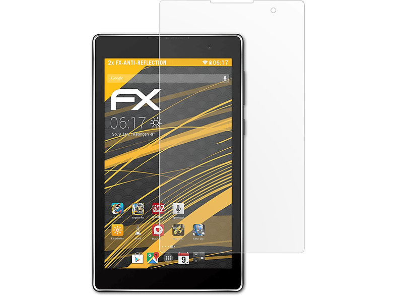 ATFOLIX 2x FX-Antireflex Displayschutz(für Asus ZenPad C 7.0 (Z170CG))