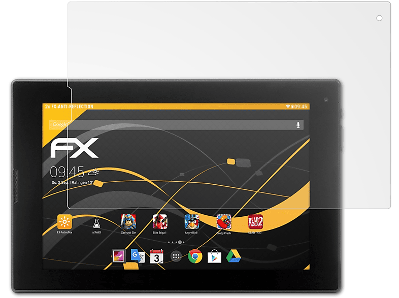 ATFOLIX 2x FX-Antireflex Displayschutz(für Medion LIFETAB P8912 (MD99066))