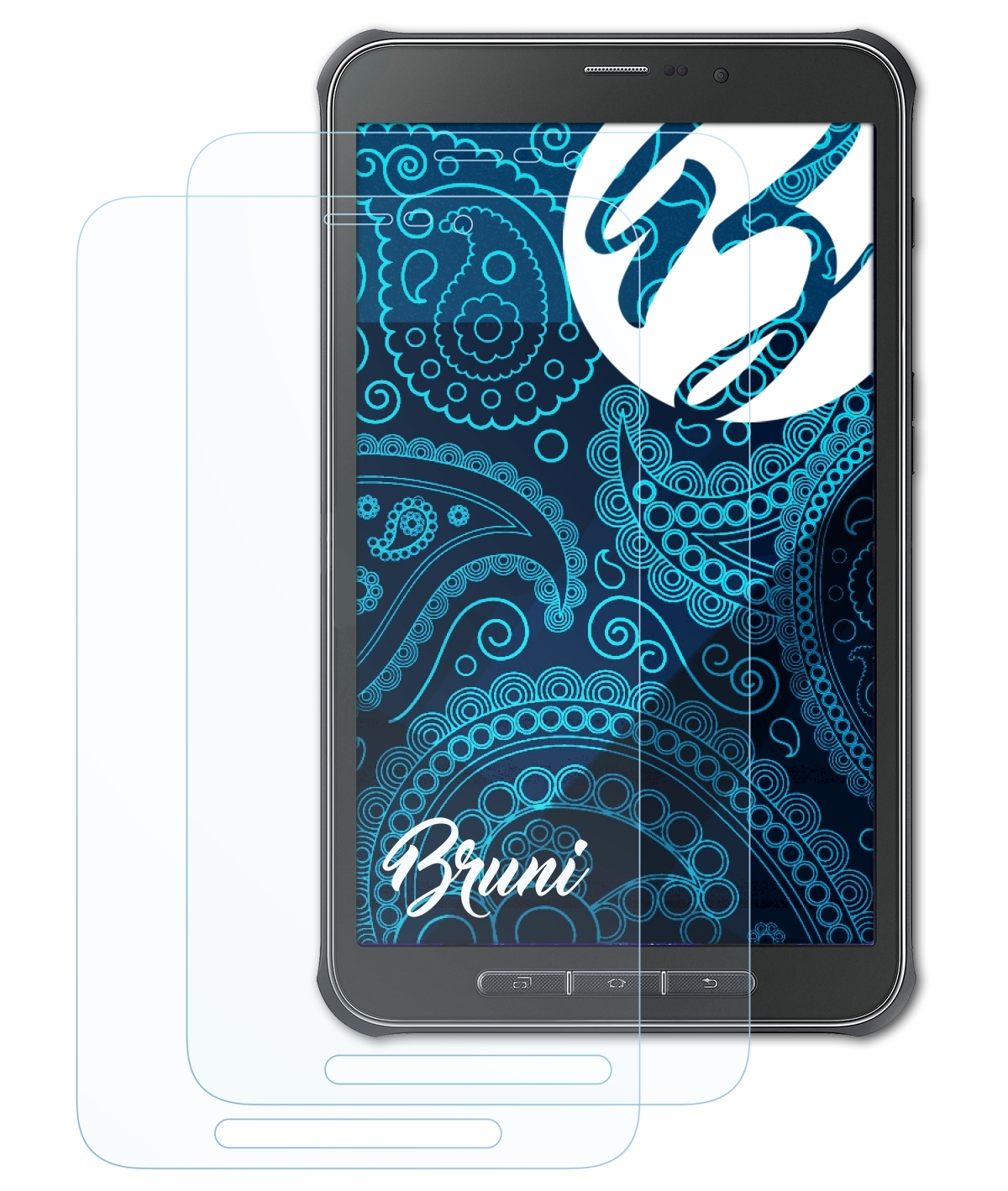 BRUNI 2x Basics-Clear (SM-T365)) Active 8.0 Galaxy Schutzfolie(für Tab Samsung