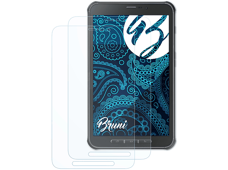 BRUNI 2x Basics-Clear Schutzfolie(für Samsung Galaxy Tab Active 8.0 (SM-T365))