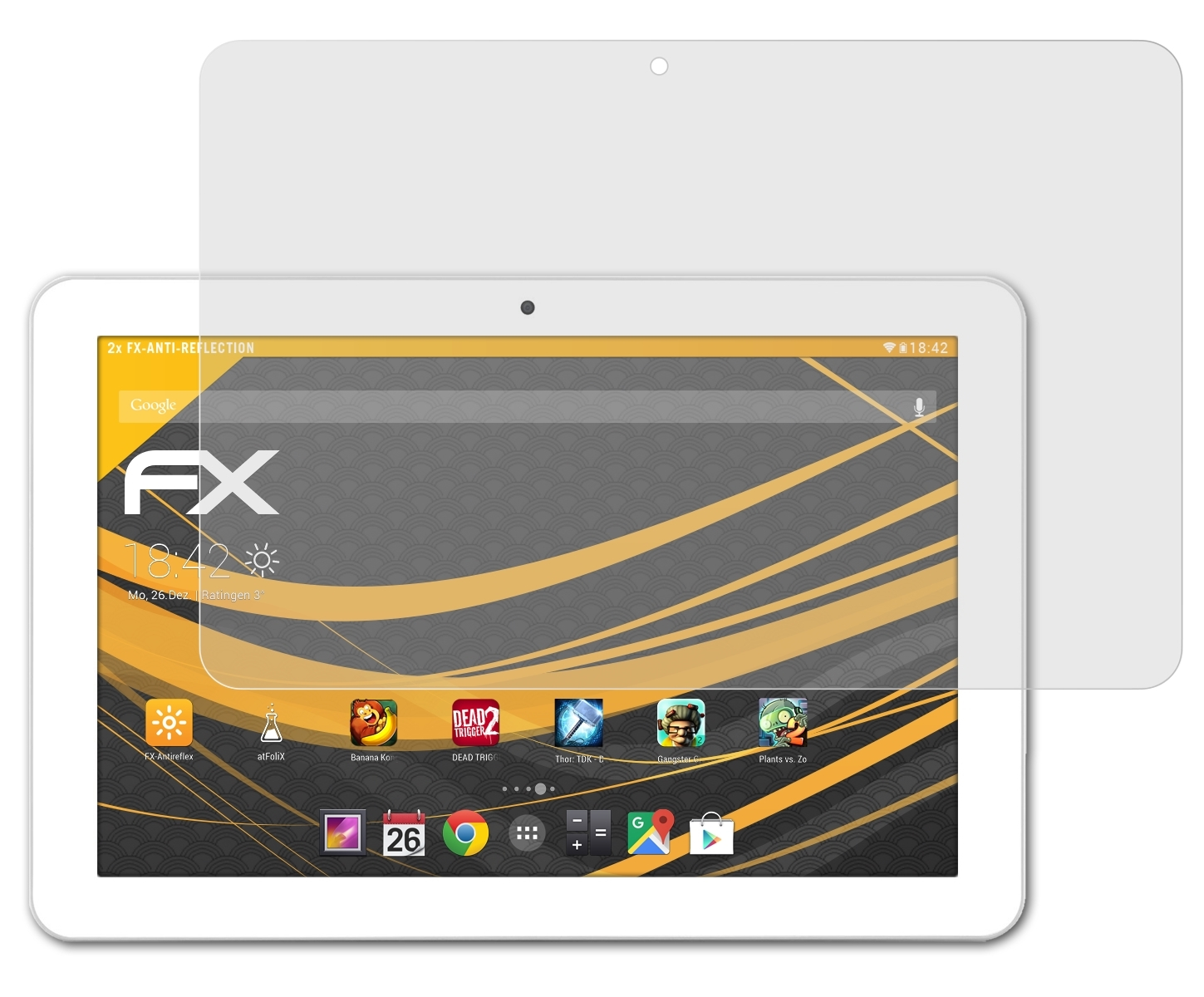 Iconia ATFOLIX (A3-A20)) Displayschutz(für FX-Antireflex 2x 10 Acer Tab