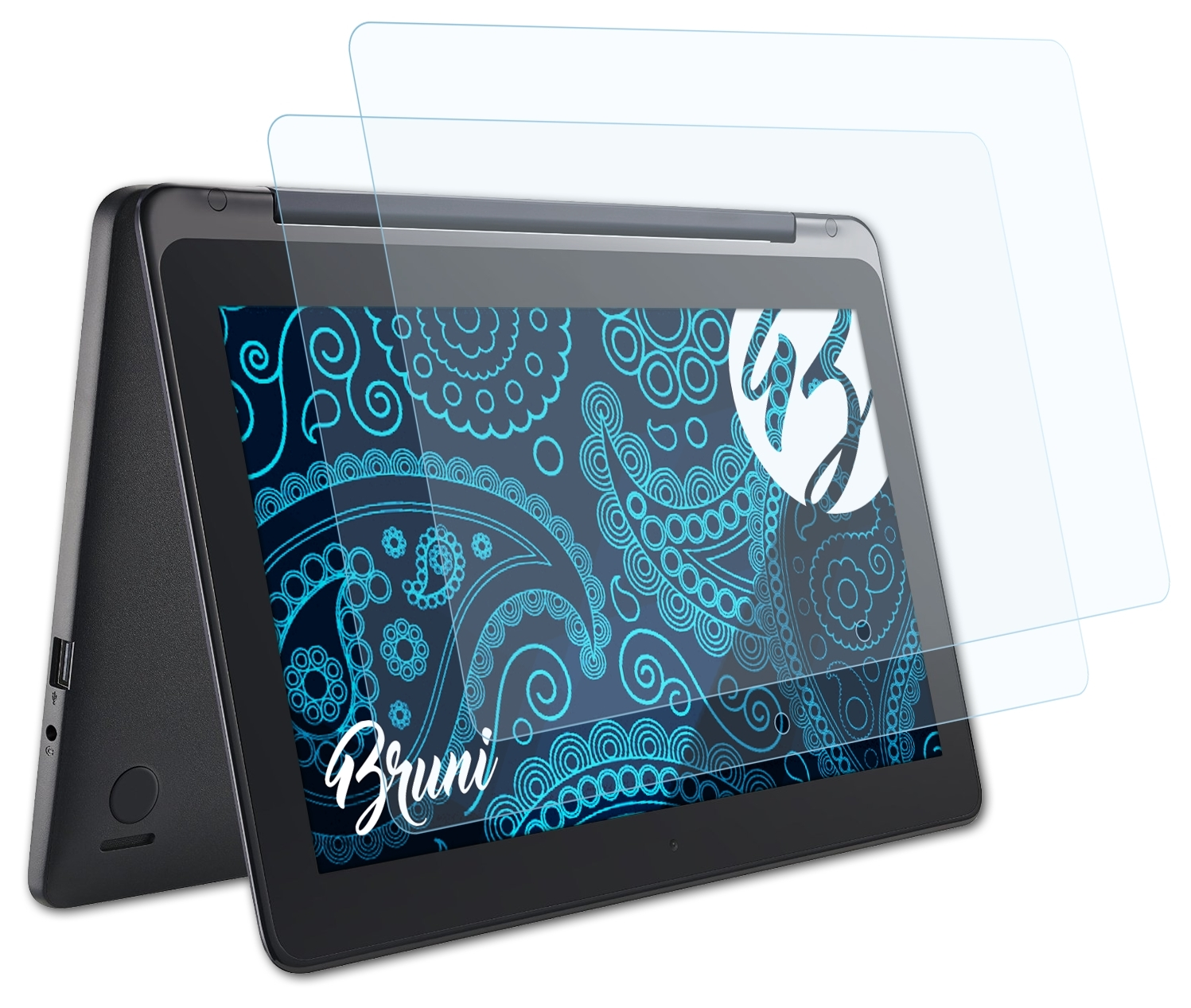 BRUNI 2x Basics-Clear Schutzfolie(für Book Transformer Asus (TP200)) Flip