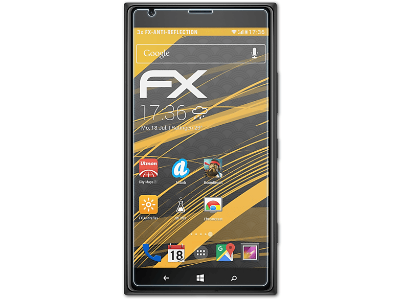 ATFOLIX 3x FX-Antireflex Displayschutz(für Nokia Lumia 1520)