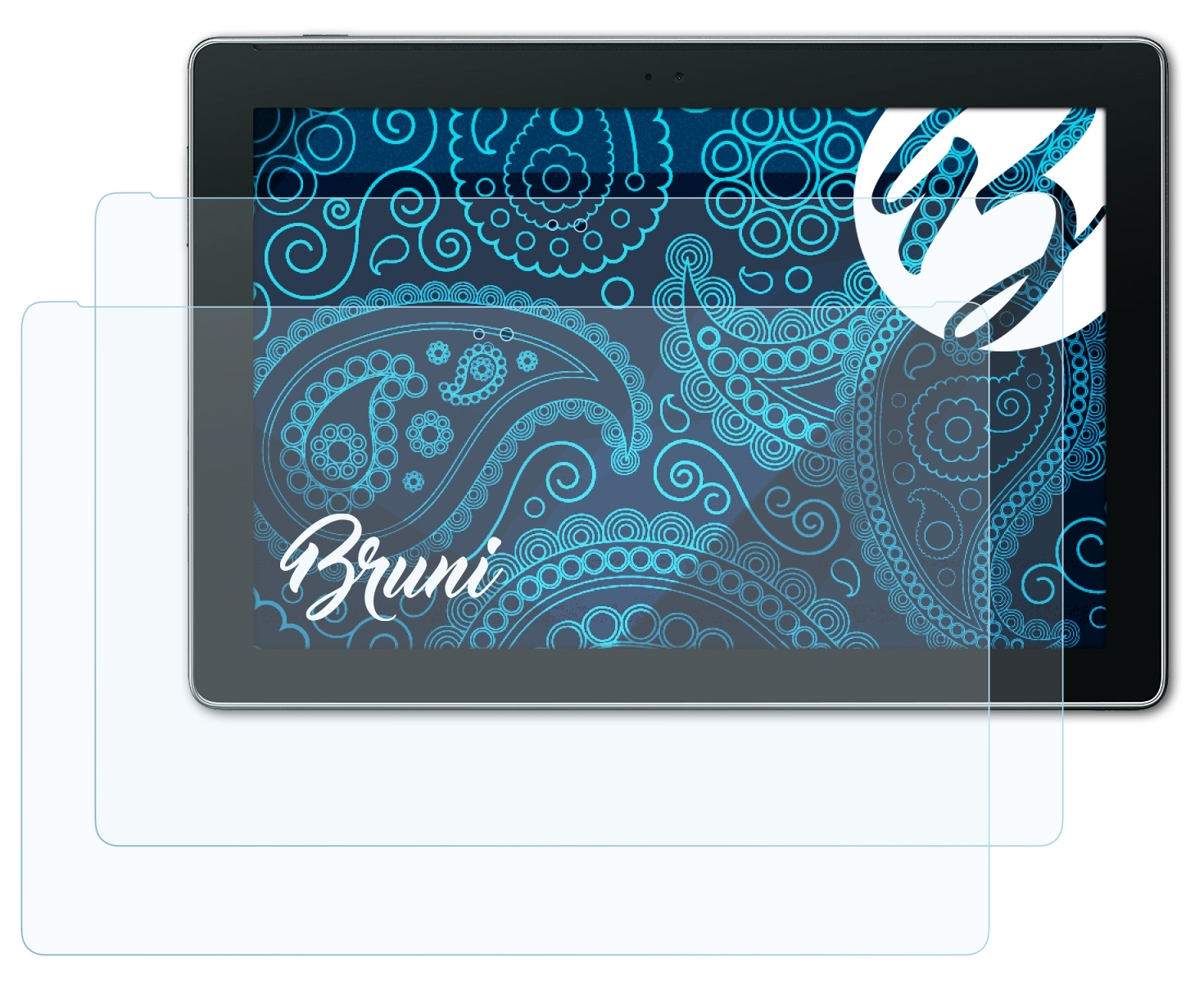 BRUNI 2x Asus Schutzfolie(für ZenPad 10) Basics-Clear