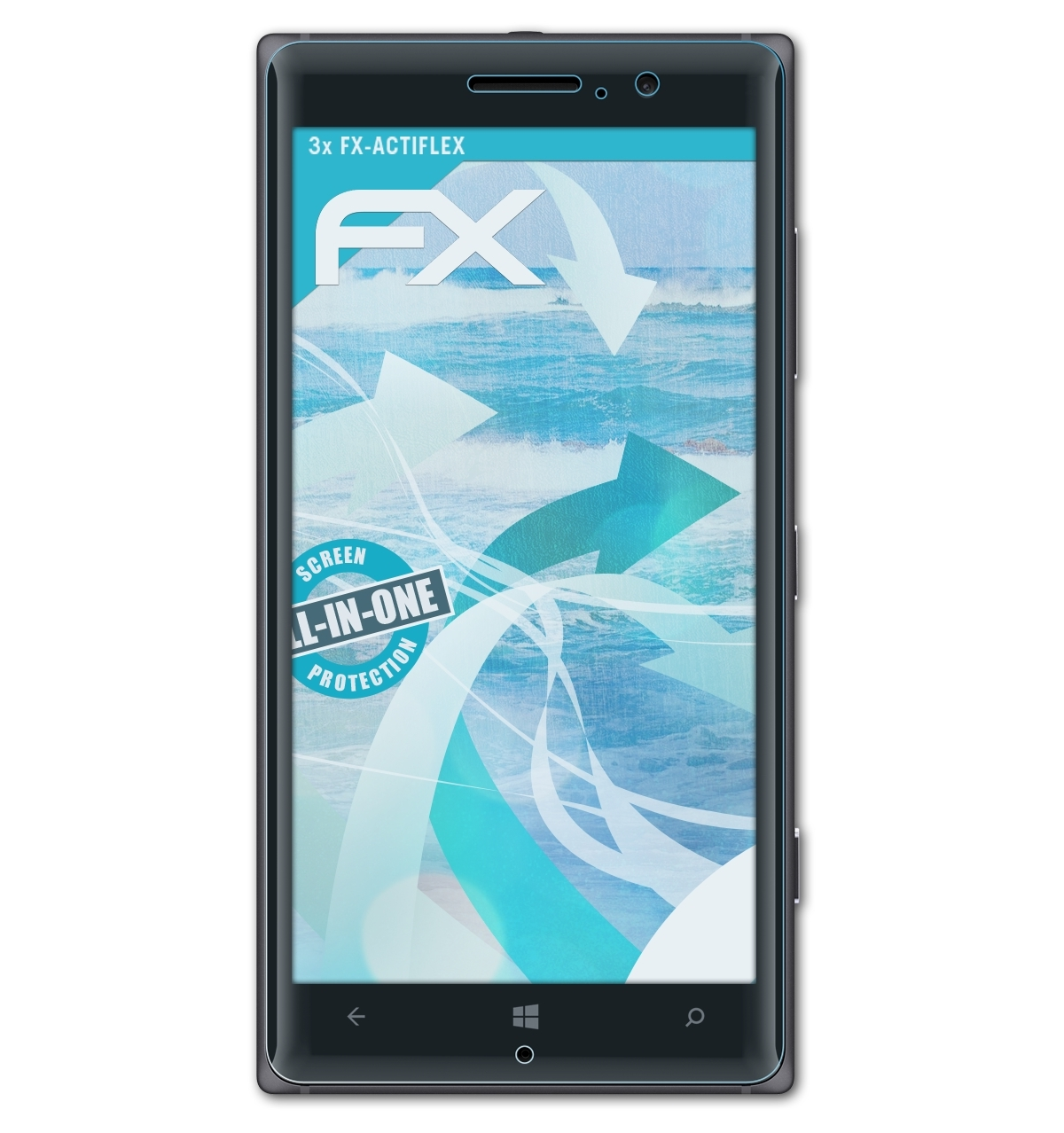 ATFOLIX 3x 830) Lumia Displayschutz(für FX-ActiFleX Nokia