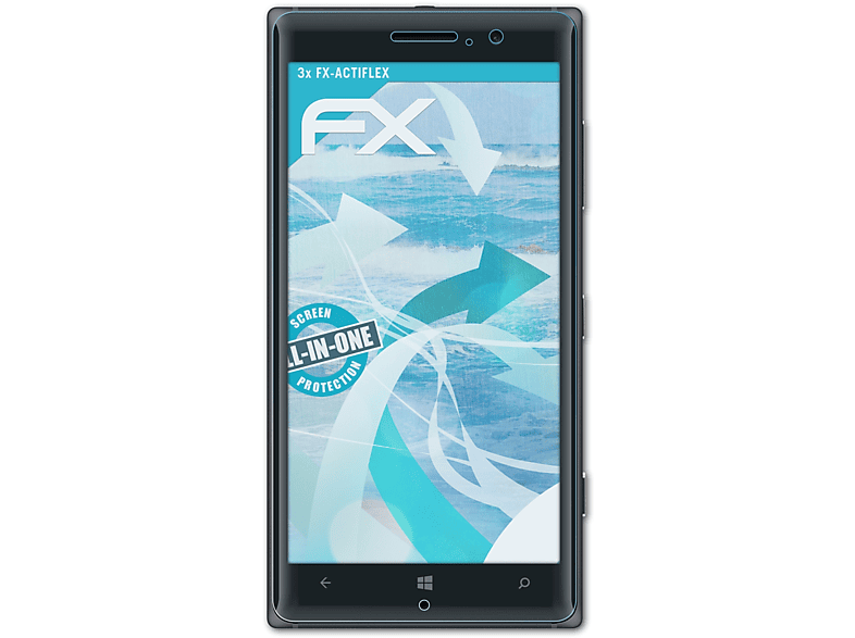 ATFOLIX 3x 830) Displayschutz(für Nokia Lumia FX-ActiFleX