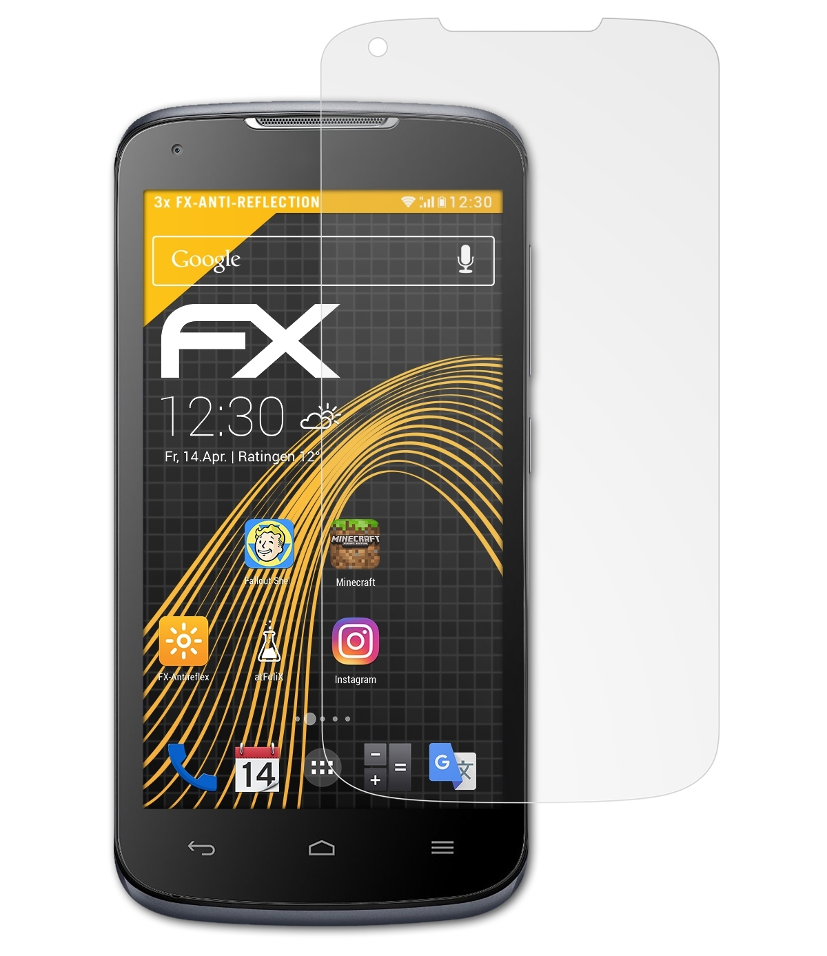 ATFOLIX 3x FX-Antireflex Displayschutz(für Huawei Y540) Ascend