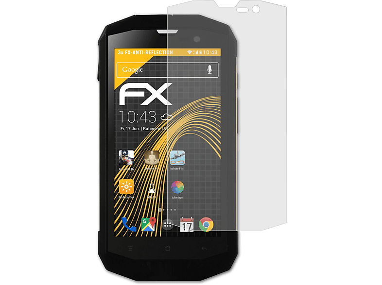 ATFOLIX 3x FX-Antireflex Displayschutz(für Mann Zug 5S)