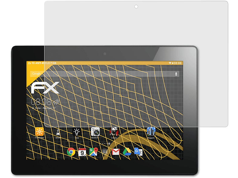 ATFOLIX 2x FX-Antireflex Displayschutz(für Lenovo IdeaTab S6000)