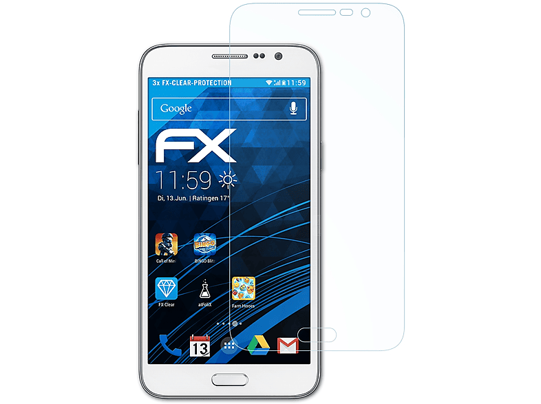 ATFOLIX 3x FX-Clear Max) Displayschutz(für Grand Galaxy Samsung