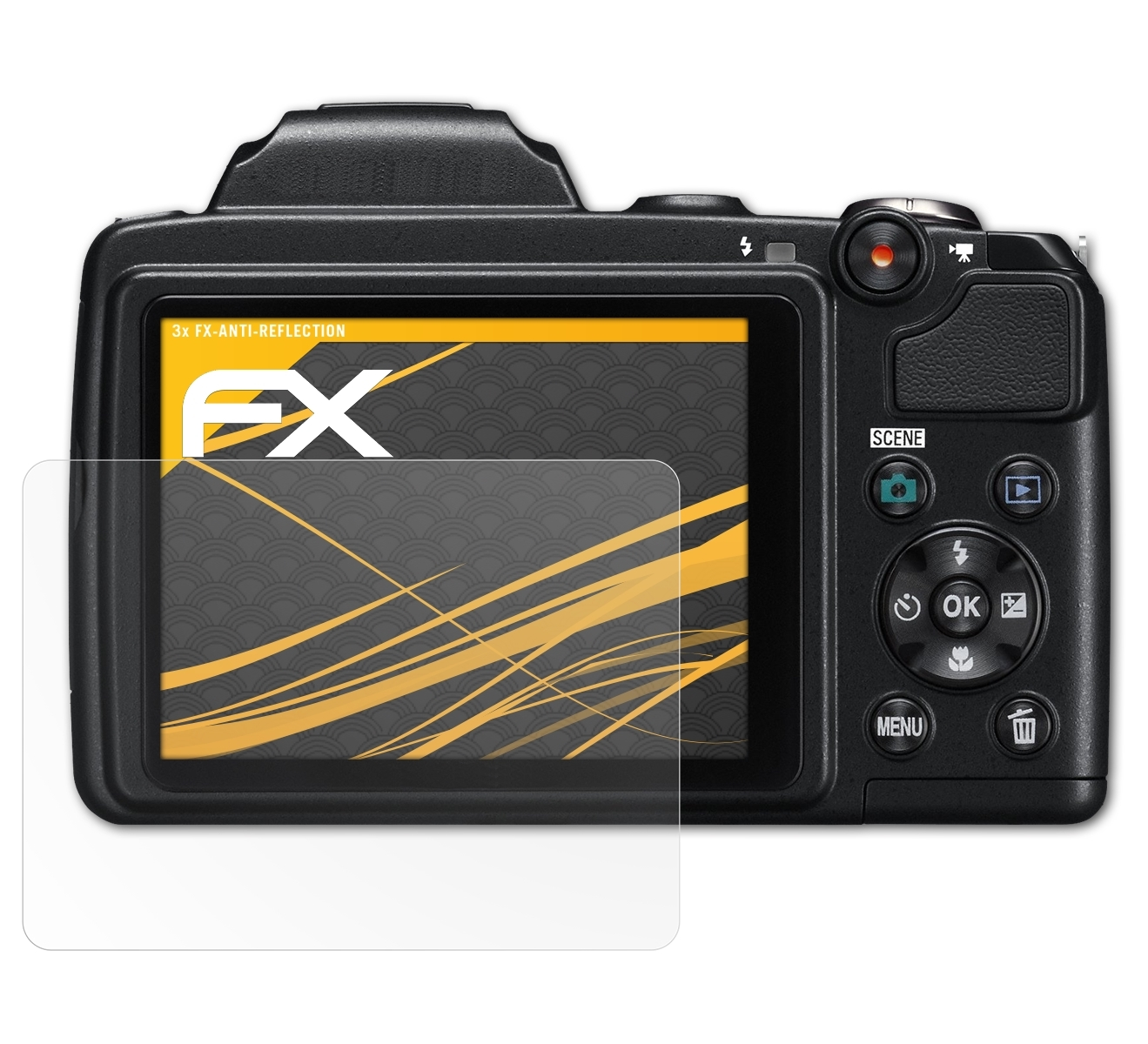 L310) Nikon Displayschutz(für 3x FX-Antireflex Coolpix ATFOLIX