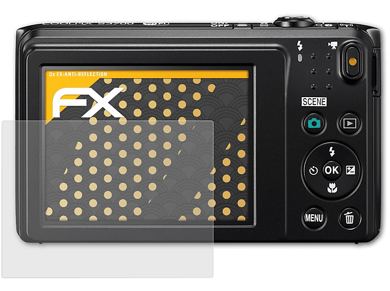 ATFOLIX 3x FX-Antireflex Displayschutz(für S3700) Coolpix Nikon