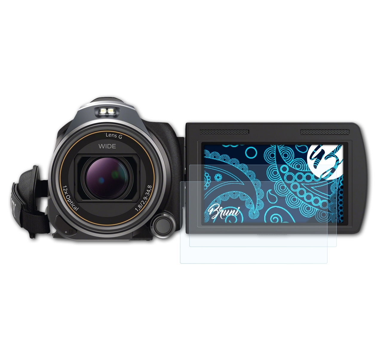 BRUNI 2x Basics-Clear Schutzfolie(für HDR-PJ650VE) Sony