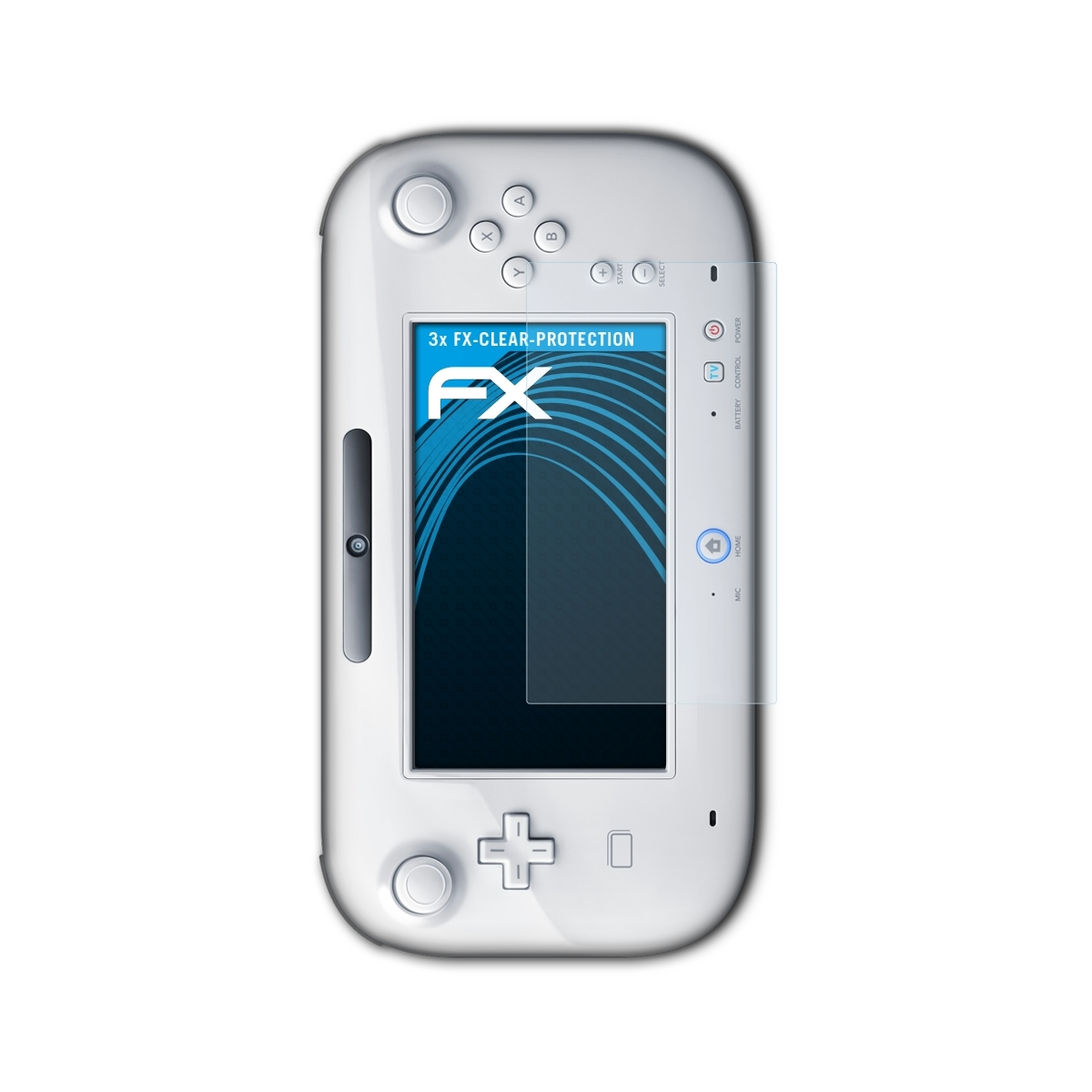 ATFOLIX FX-Clear Wii Nintendo Displayschutz(für 3x U GamePad)