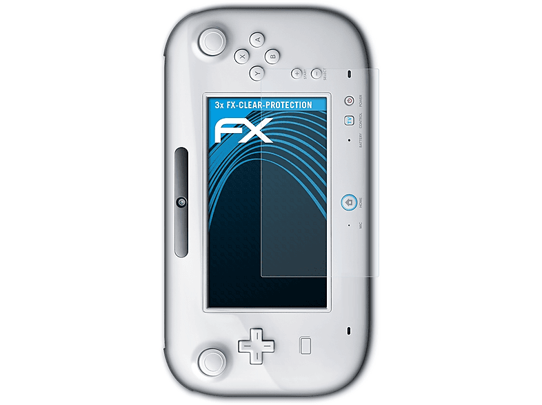 ATFOLIX 3x FX-Clear Displayschutz(für Nintendo Wii U GamePad)