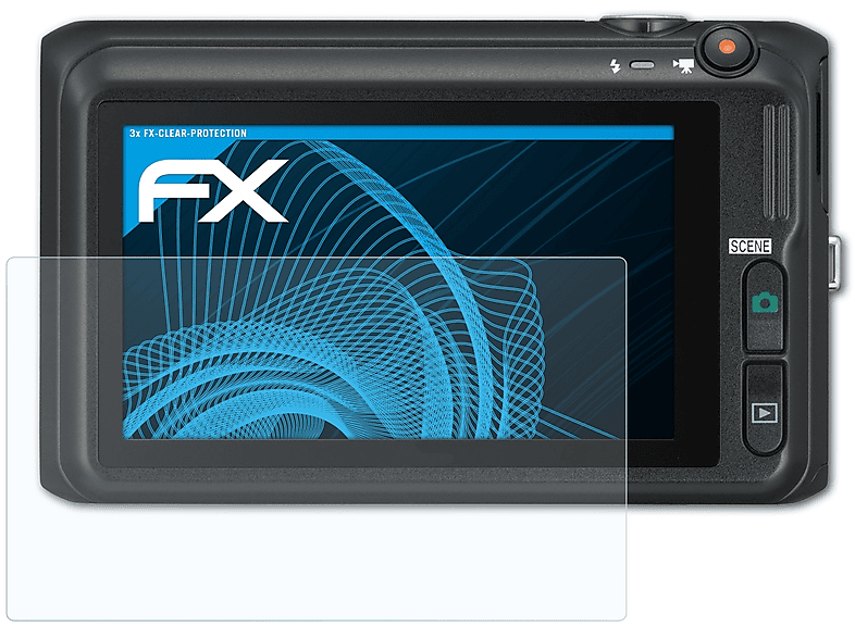 S6400) 3x FX-Clear Nikon Displayschutz(für ATFOLIX Coolpix