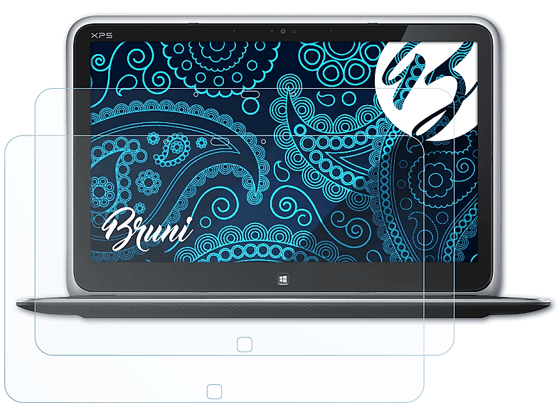 BRUNI 2x Basics-Clear Schutzfolie(für Dell XPS 12 Ultrabook)