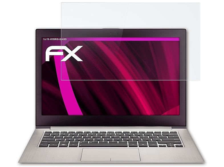 ATFOLIX FX-Hybrid-Glass Schutzglas(für Asus ZenBook UX31A)