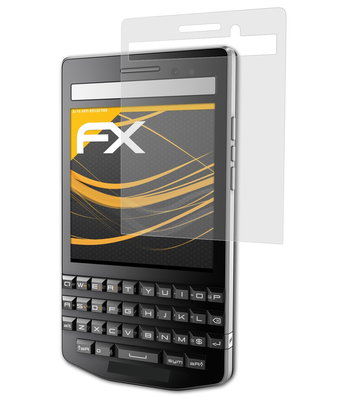 ATFOLIX 3x FX-Antireflex Blackberry P9983) Displayschutz(für