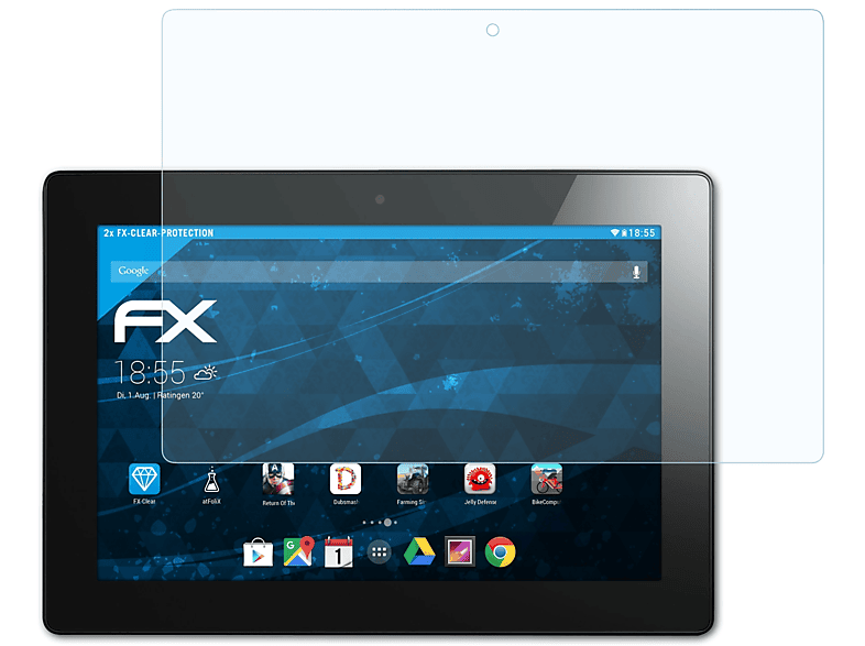 ATFOLIX 2x FX-Clear Displayschutz(für Lenovo IdeaTab S6000)
