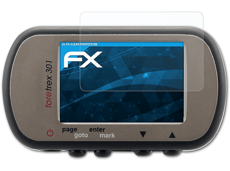 ATFOLIX 3x FX-Clear Displayschutz(für Garmin Foretrex 301)