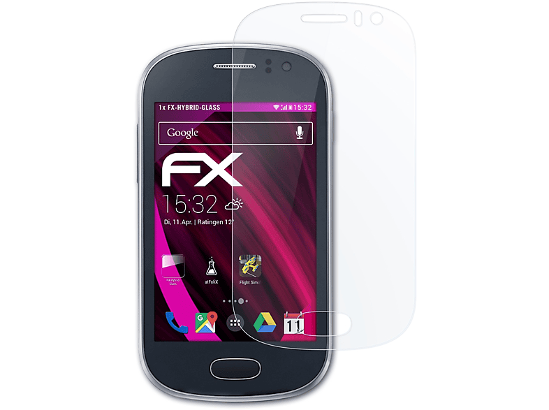 ATFOLIX FX-Hybrid-Glass Schutzglas(für Samsung Galaxy Fame (GT-S6810))