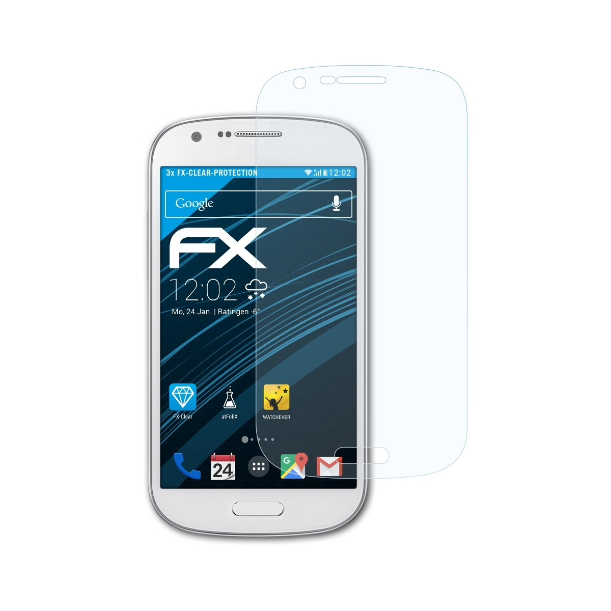 ATFOLIX 3x FX-Clear Galaxy Express (GT-i8730)) Samsung Displayschutz(für