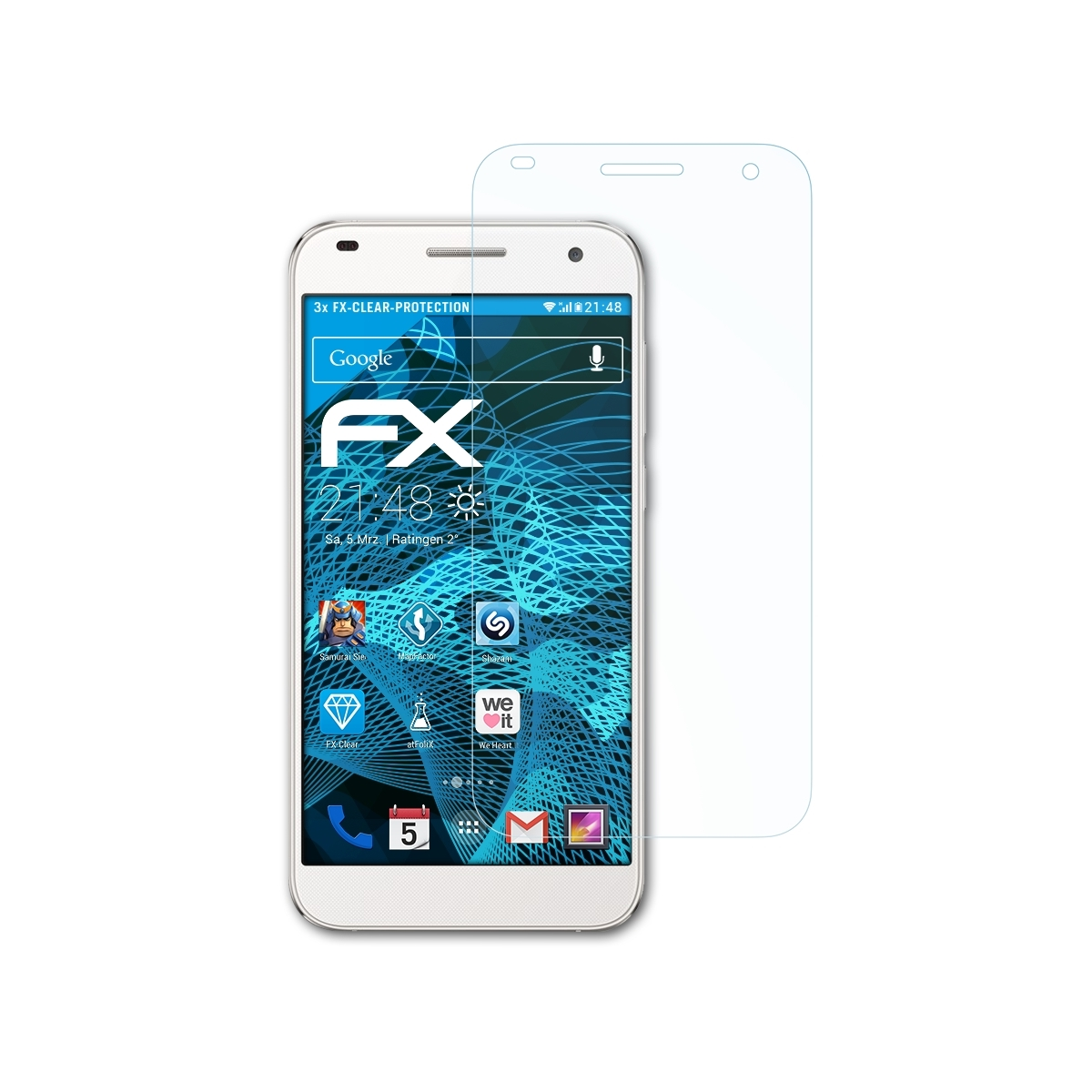 Displayschutz(für FX-Clear Huawei G7) ATFOLIX Ascend 3x