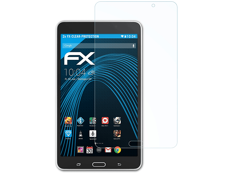 Displayschutz(für NOOK) 2x Galaxy FX-Clear Tab 4 Samsung ATFOLIX
