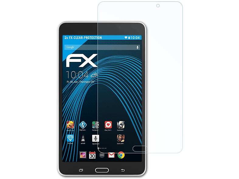 ATFOLIX 2x FX-Clear Displayschutz(für NOOK) Samsung Galaxy 4 Tab