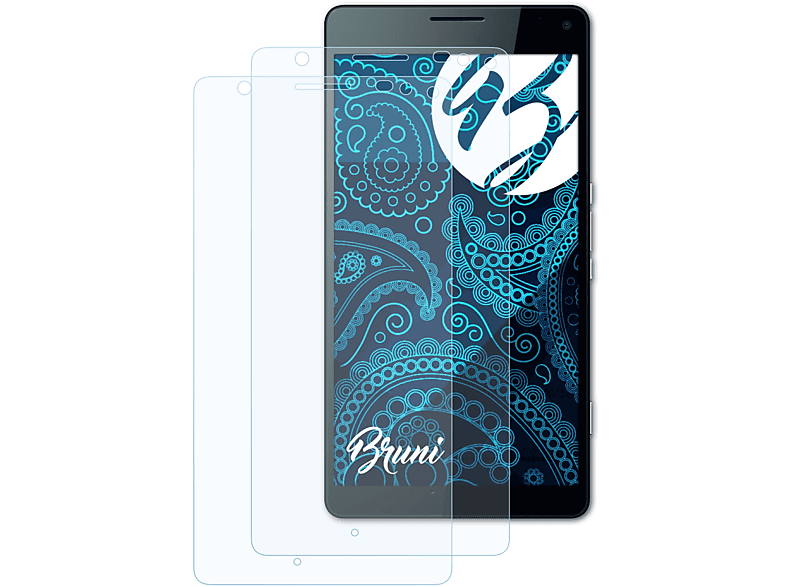 BRUNI 2x Basics-Clear Schutzfolie(für Microsoft Lumia 950 XL)