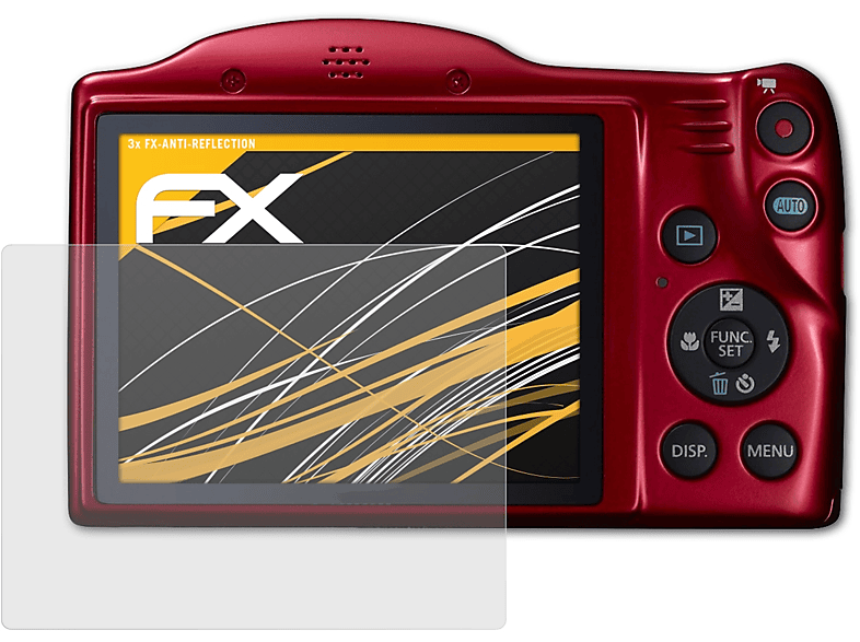 ATFOLIX 3x FX-Antireflex Displayschutz(für Canon IS) PowerShot SX410