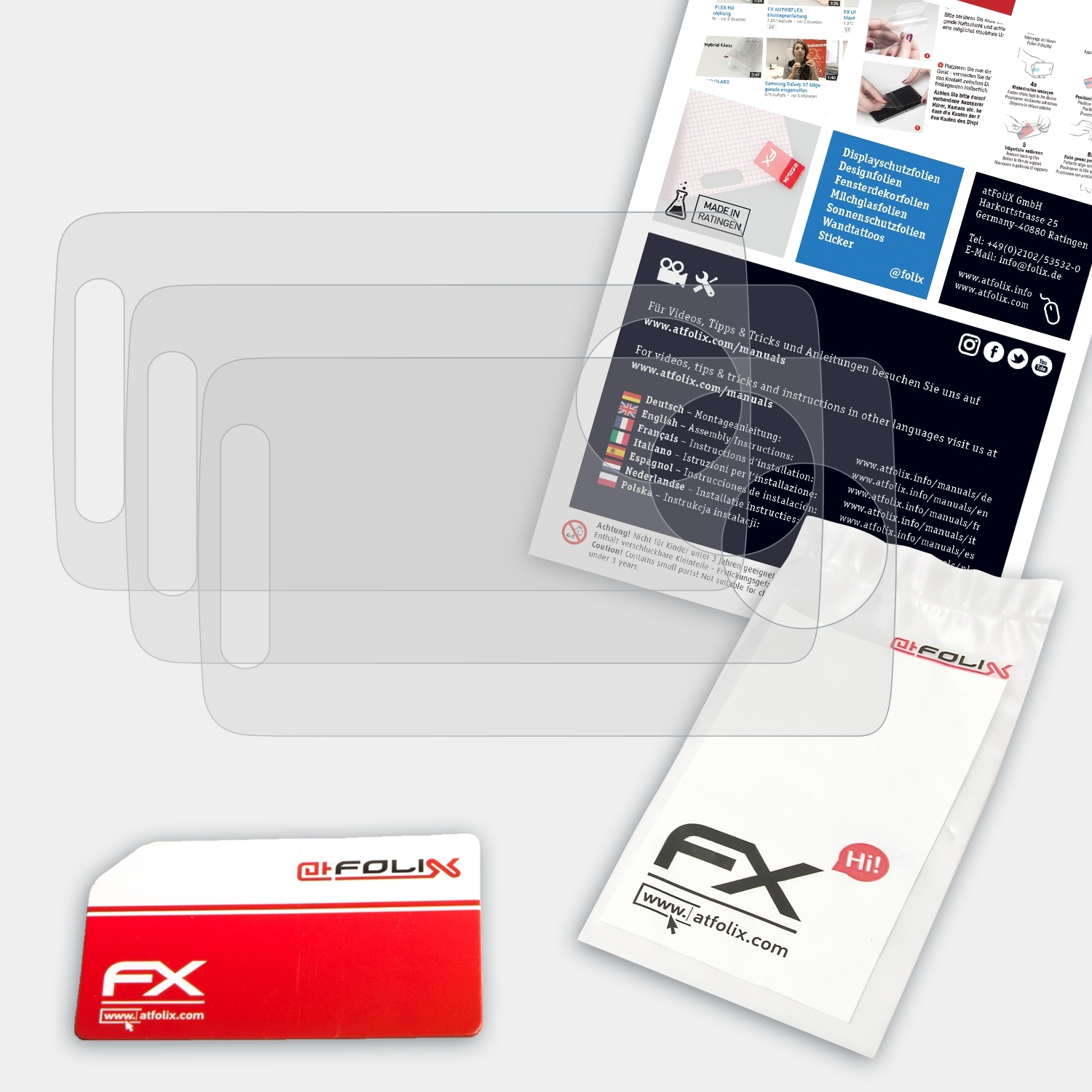 3x ATFOLIX HDR-AZ1 View (Live Displayschutz(für Sony FX-Antireflex Kit))