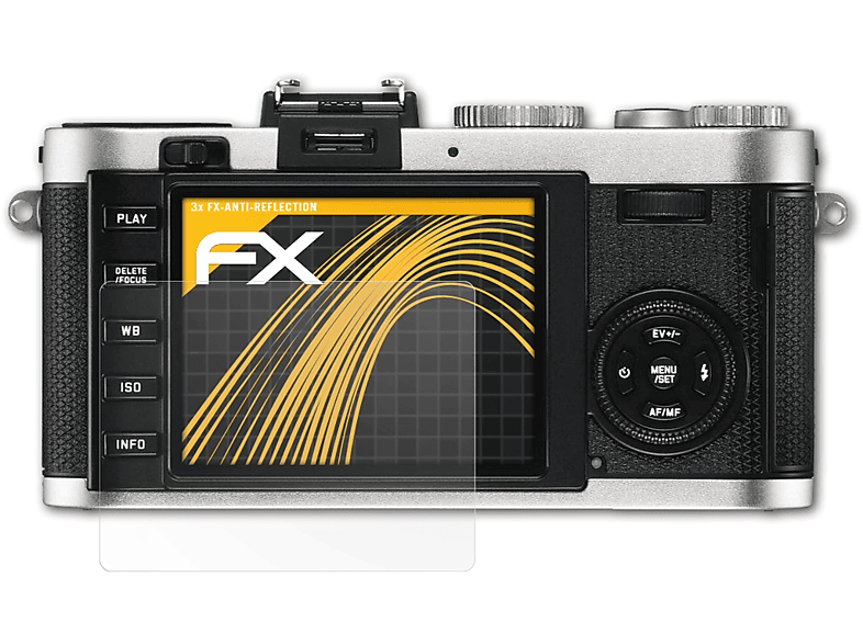 Leica 3x ATFOLIX X2) Displayschutz(für FX-Antireflex
