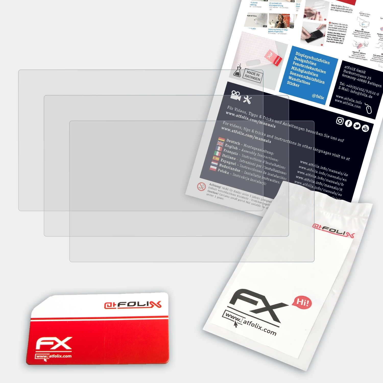 ATFOLIX 3x FX-Antireflex Displayschutz(für 350LM) Zumo Garmin
