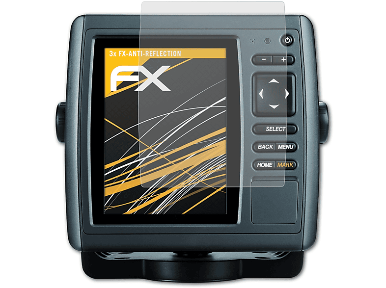 ATFOLIX 3x FX-Antireflex Displayschutz(für Garmin echoMAP 50s/50dv)