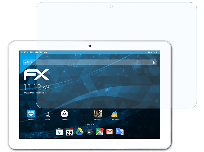ATFOLIX 2x FX-Clear Displayschutz(für Acer Iconia Tab 10 (A3-A20))