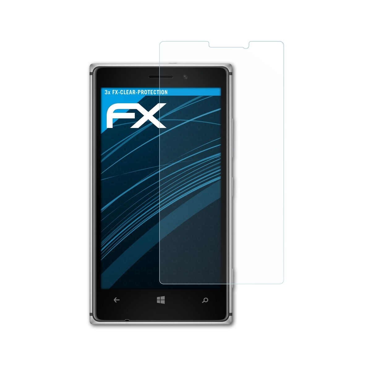 ATFOLIX 3x FX-Clear Displayschutz(für Nokia 925) Lumia