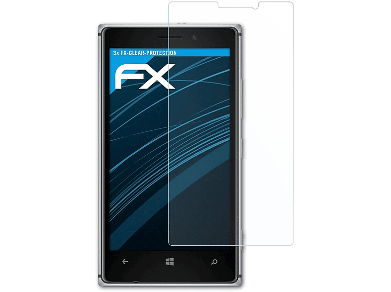 ATFOLIX 3x FX-Clear Displayschutz(für Nokia Lumia 925)