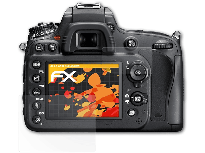 FX-Antireflex D610) 3x ATFOLIX Displayschutz(für Nikon