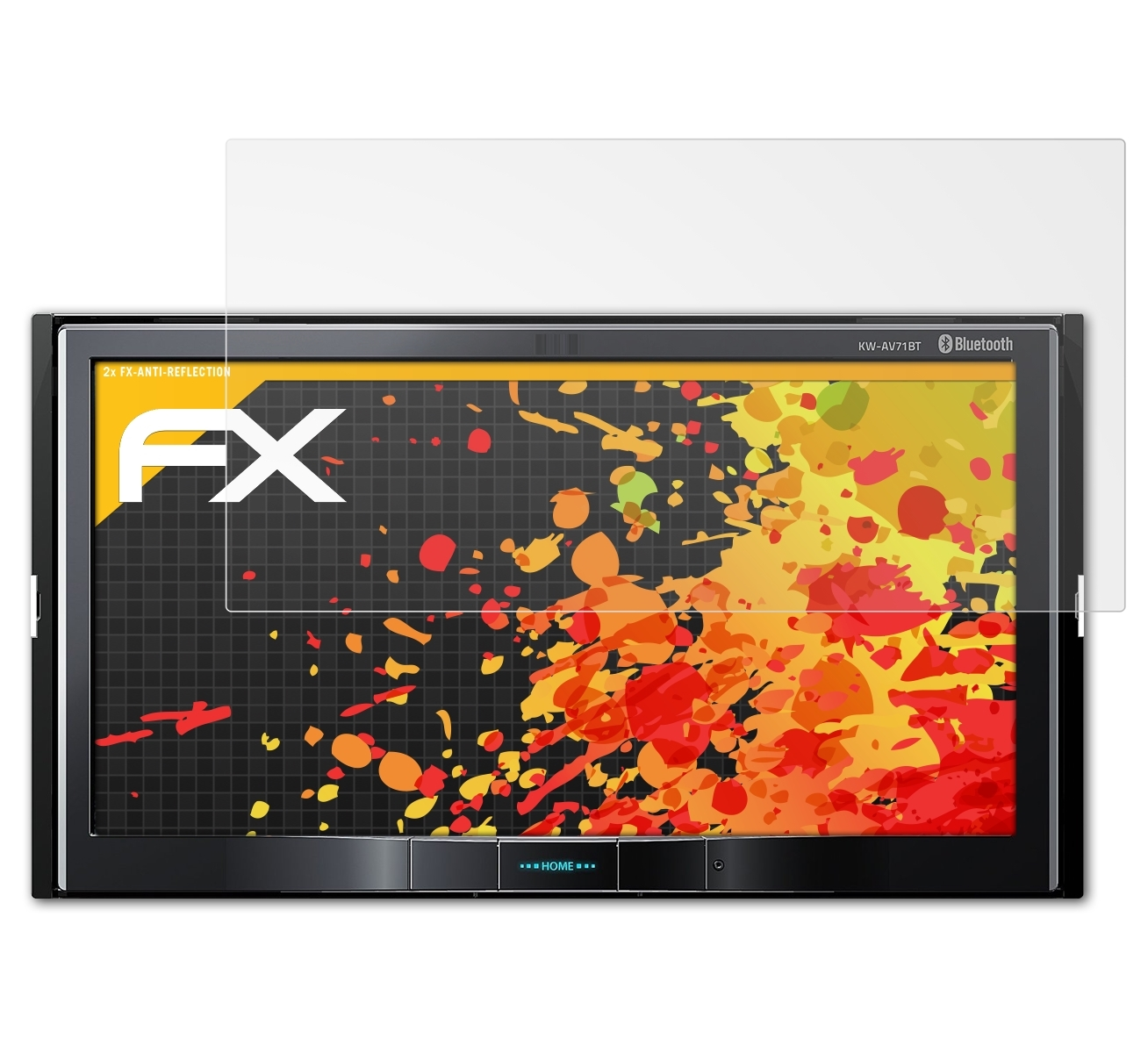 ATFOLIX 2x FX-Antireflex KW-AV61BTE) JVC Displayschutz(für