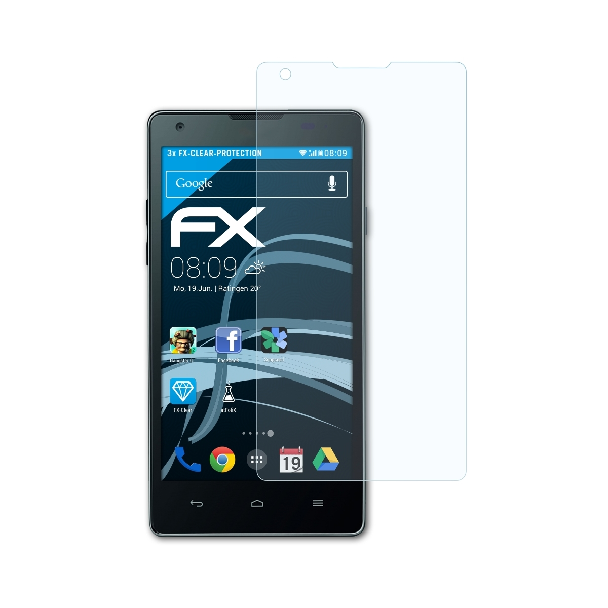 ATFOLIX 3x Huawei Ascend FX-Clear G700) Displayschutz(für
