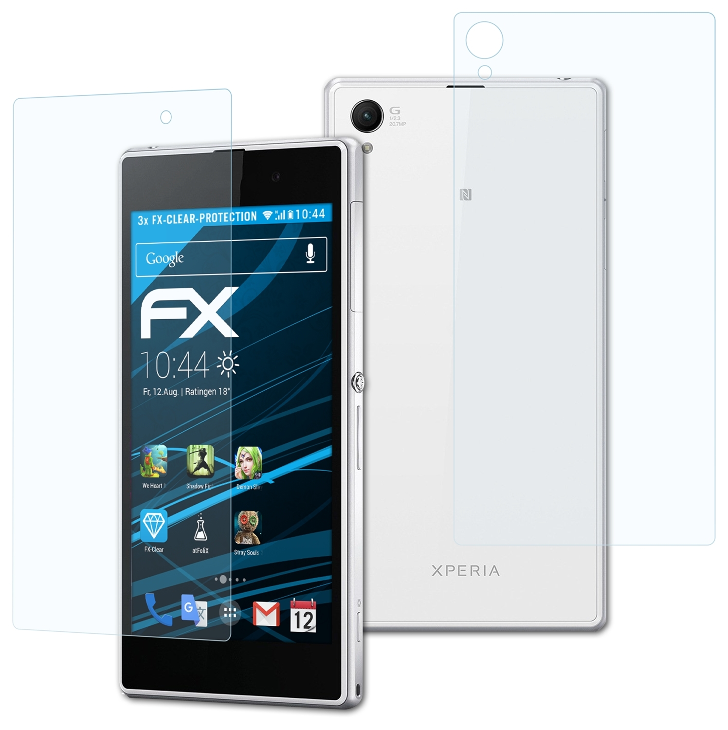ATFOLIX 3x FX-Clear Displayschutz(für Sony Z1) Xperia