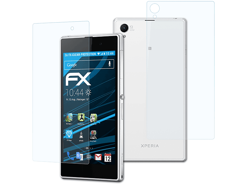 ATFOLIX 3x FX-Clear Displayschutz(für Sony Z1) Xperia