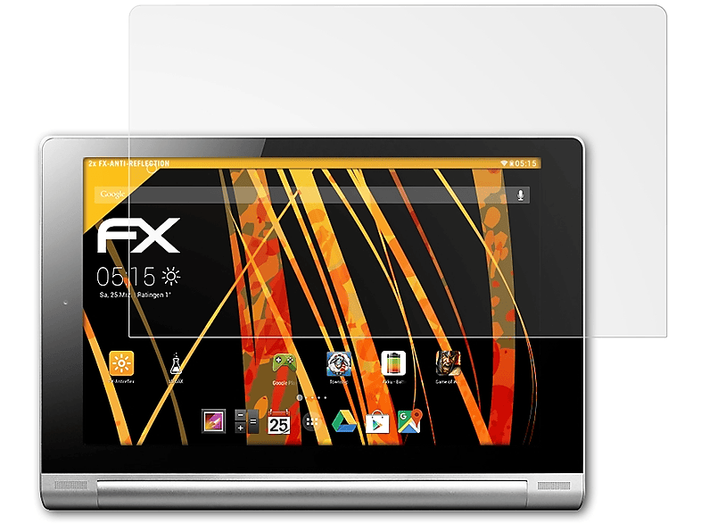 Lenovo Tablet Displayschutz(für 2x Yoga FX-Antireflex ATFOLIX 10)
