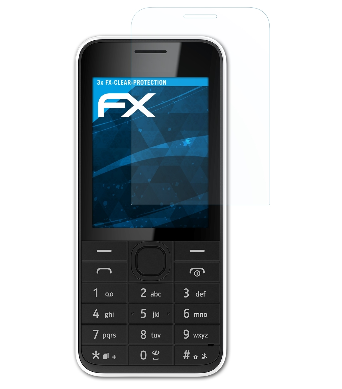 Nokia Displayschutz(für 208) ATFOLIX FX-Clear 3x