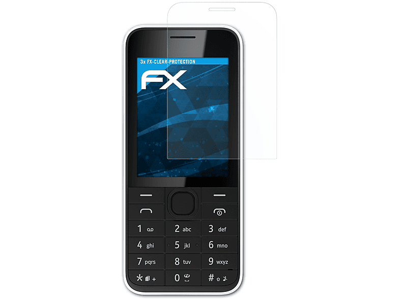 ATFOLIX 3x FX-Clear Displayschutz(für Nokia 208)