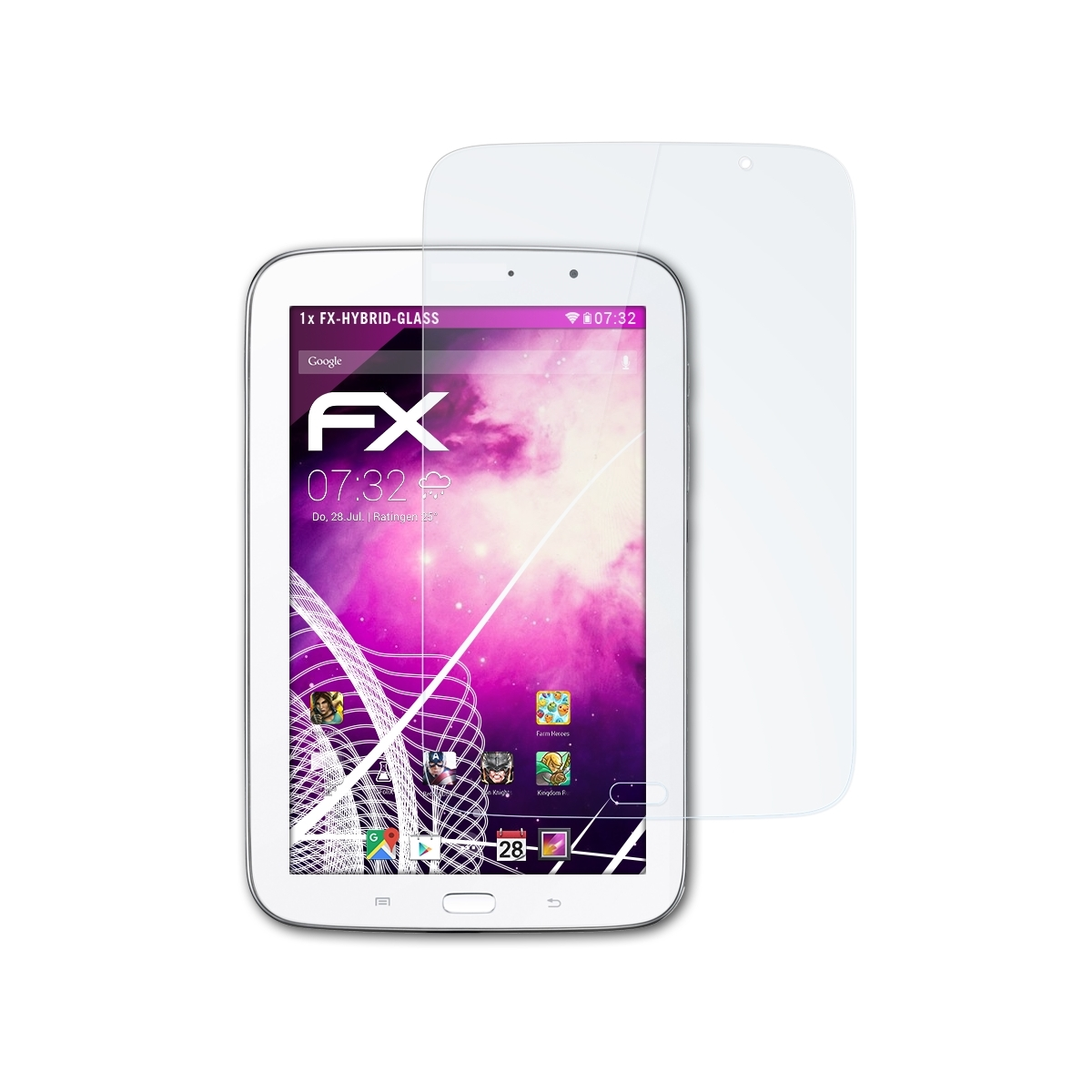 ATFOLIX FX-Hybrid-Glass Schutzglas(für Samsung (GT-N5110)) Galaxy 8.0 Note