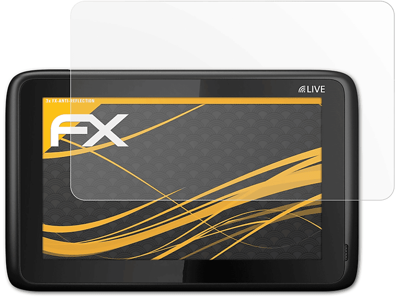 ATFOLIX 3x FX-Antireflex Displayschutz(für TomTom PRO 5150 Truck Live)