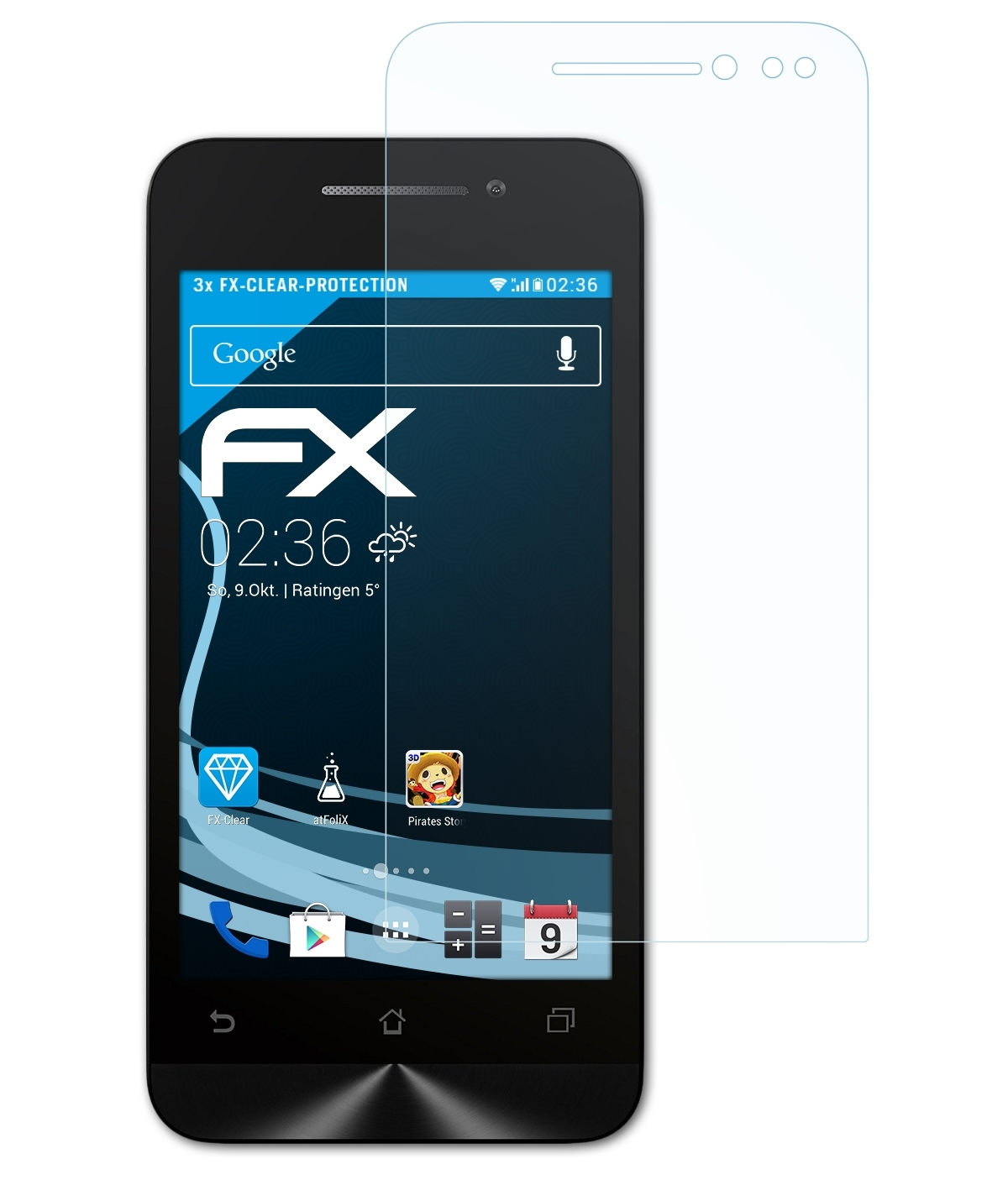 3x ATFOLIX FX-Clear ZenFone 4) Displayschutz(für Asus